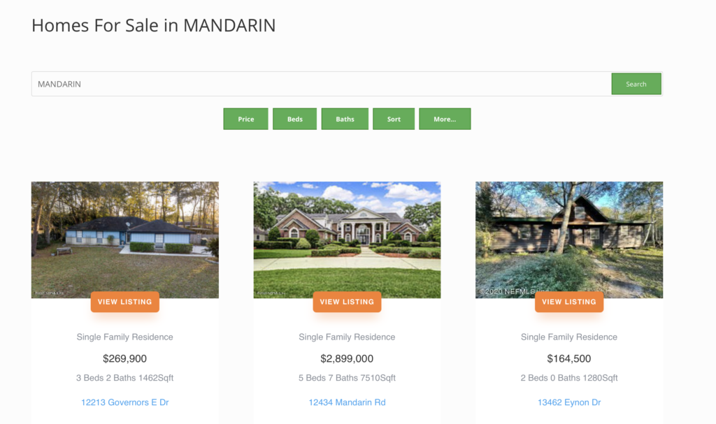 Mandarin Homes For Sale